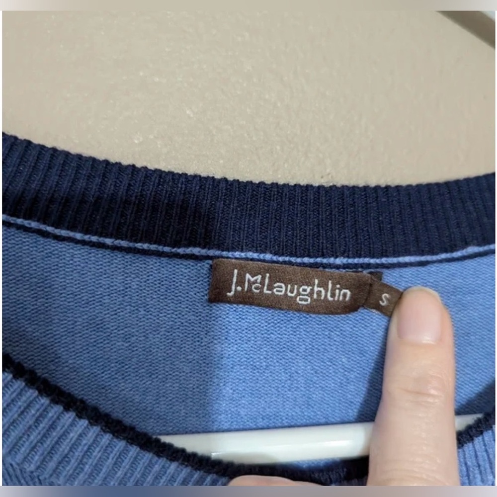 J. McLaughlin Poet Sweater In Stripe, Size:Small, Color: Blue - Picture 2 of 9